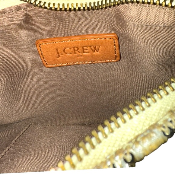 J Crew Gold Sequin Crossbody Bag Purse Clutch with Detachable Chain Link Strap - Picture 6 of 6